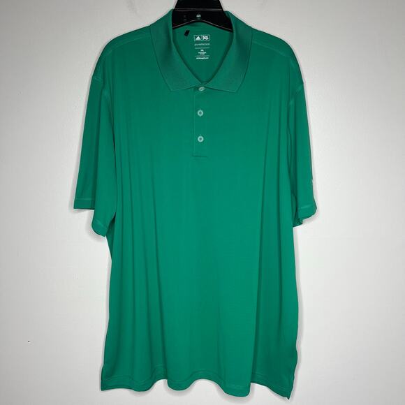 Adidas Puremotion Green Golf Polo Men's 2XL Short Sleeve Performance Stretch - Picture 1 of 10
